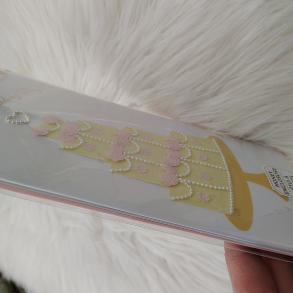 Papyrus Wedding Card with Pink and Gold Cake - Picture 2 of 2